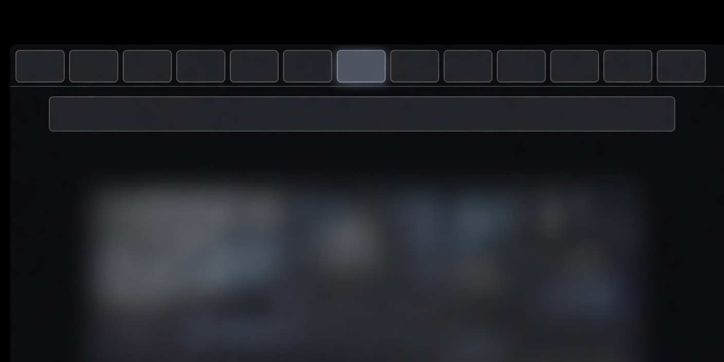 Close view of a generic browser tab strip and address bar on a dark screen, content blurred